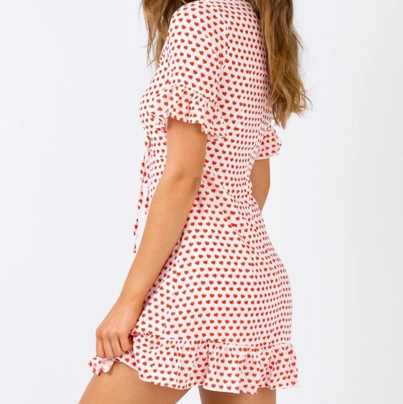 Princess Polly | Dresses | Princess Polly Heart Ruffle Mini Dress | Poshmark